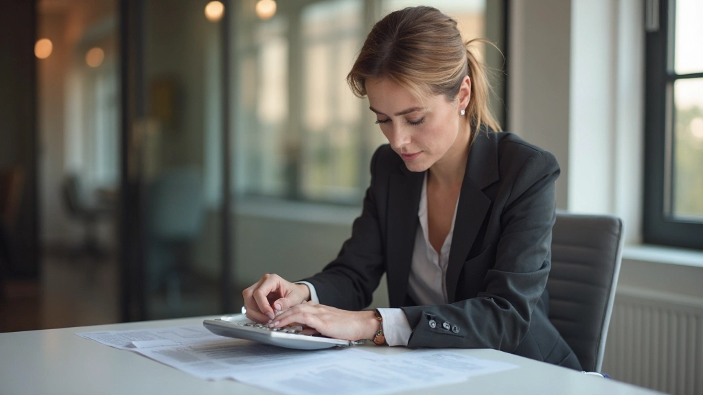 Профессиональное рабочее место с документами о пенсионных программах и расчетами